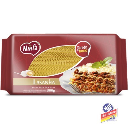 MASSA NINFA LASANHA DIRETO FORNO 500G