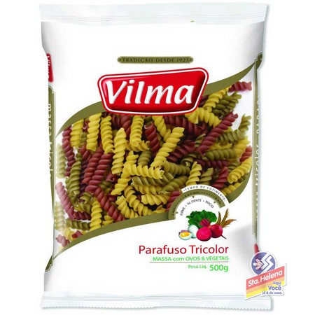MASSA VILMA PARAFUSO TRICOLOR 500G