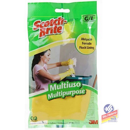 LUVAS SCOTCH BRITE MULTIUSO FORRADA GDE