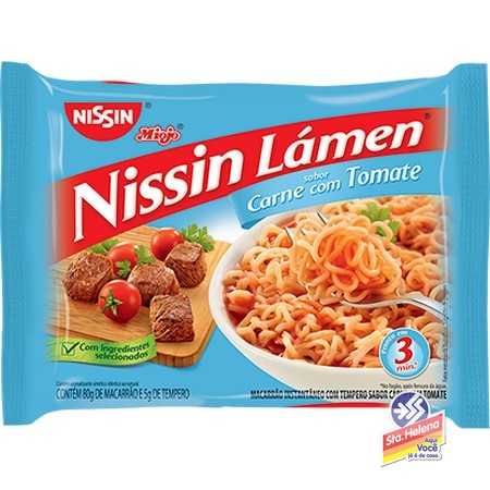 NISSIN LAMEN CARNE C TOMATE 85G