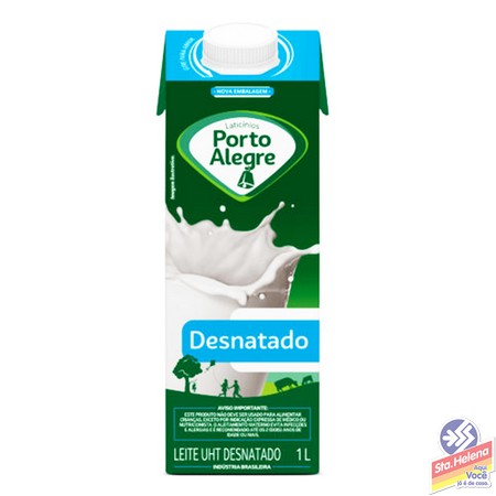 LEITE PORTO ALEGRE DESNATADO 1 LITRO