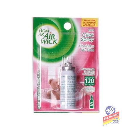 BOM AR CLICK SPRAY REFIL C DE TALCO 12ML