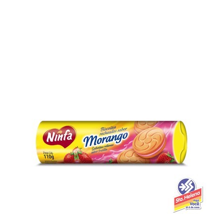 BISC NINFA RECHEADO MORANGO PTE 110G