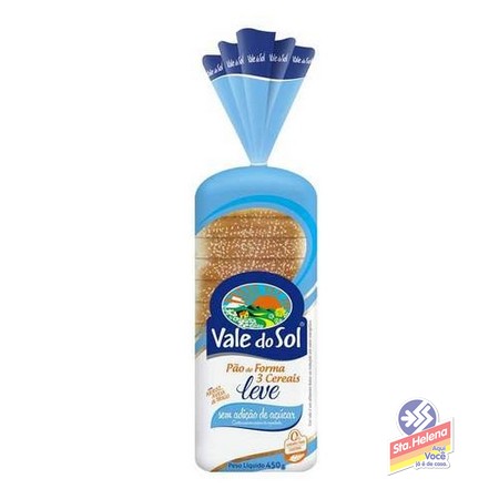 PAO VALE SOL 3 CEREAIS LEVE 450G