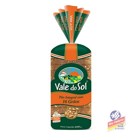 PAO VALE SOL INTEGRAL C 16 GRAOS 400G