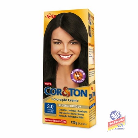 TINT COR TON CASTANHO ESCURO 3.0 125G