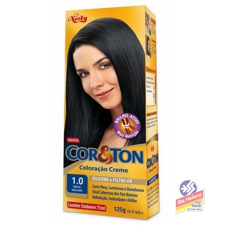 TINT COR TON PRETO AZULADO 1.0 125G