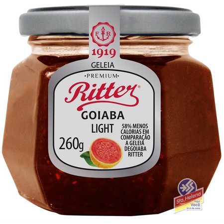 GELEIA RITTER GOIABA LIGHT VIDRO 260G