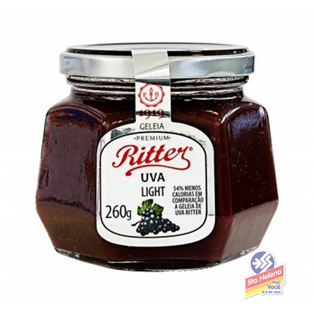 GELEIA RITTER UVA LIGHT VIDRO 260G