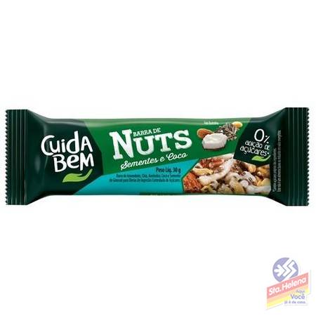 BARRA NUTS CUIDA BEM COCO SEMENTES 30G