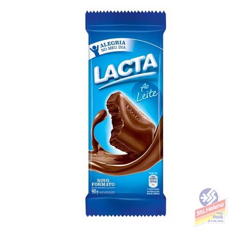 CHOC LACTA AO LEITE 90G