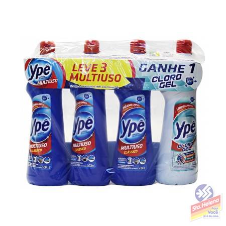MULTIUSO YPE CLASSICO 3X500ML 1CLORO