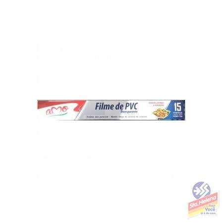 FILME PVC AMO TRANSP 28CM C 15 METROS