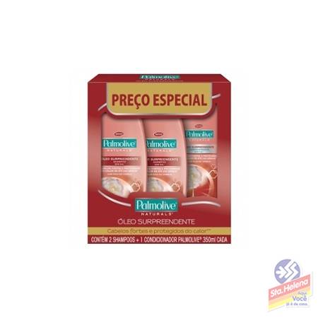 KIT 2SH 1COND PALMOLIVE NAT CACAU 350ML