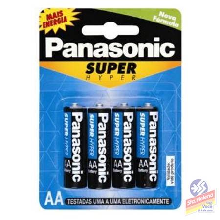 PILHA PANASONIC ALCALINA AA PEQ C 4UND