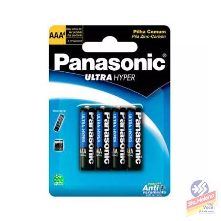 PILHA PANASONIC ALCALINA AAA PALITO 4UND