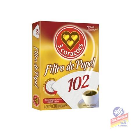 FILTRO PAPEL 3 CORACOES 102 C 30UND