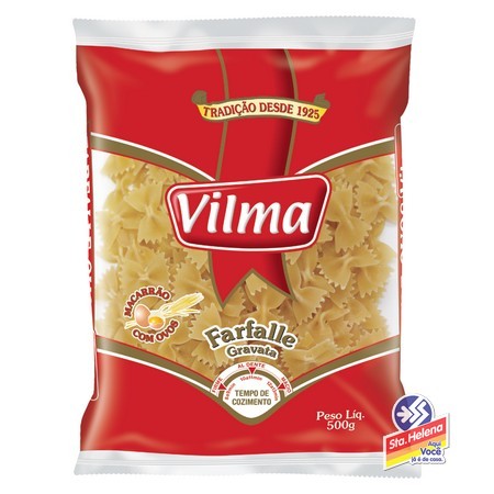 MASSA VILMA OVOS FARFALLE PTE 500G