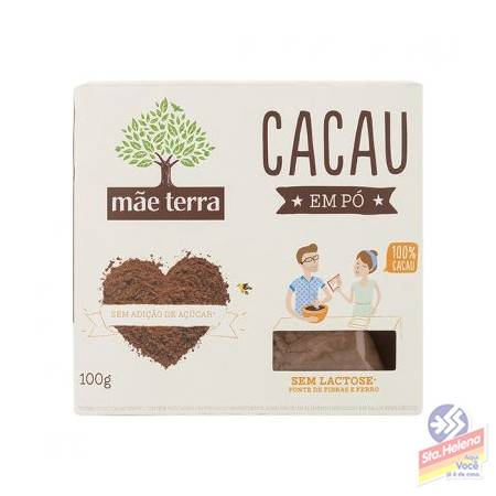 CACAU PO MAE TERRA SEM ACUC SEM LAC 100G