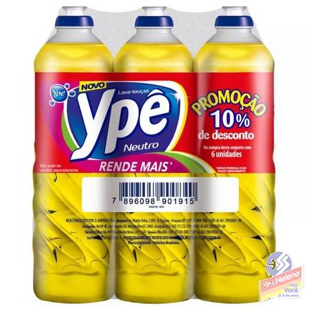 DETERG YPE NEUTRO 500ML C 6UND 10  DESC