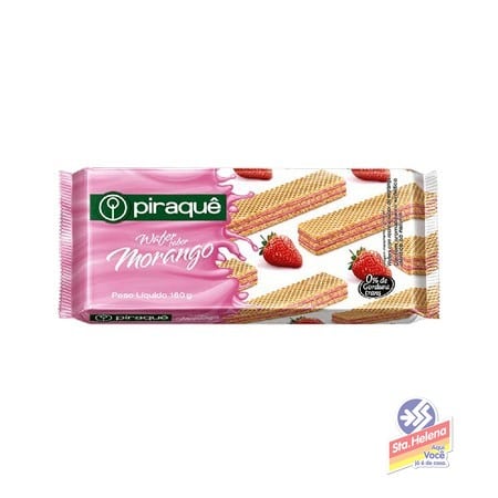 BISC PIRAQUE WAFER MORANGO 160G