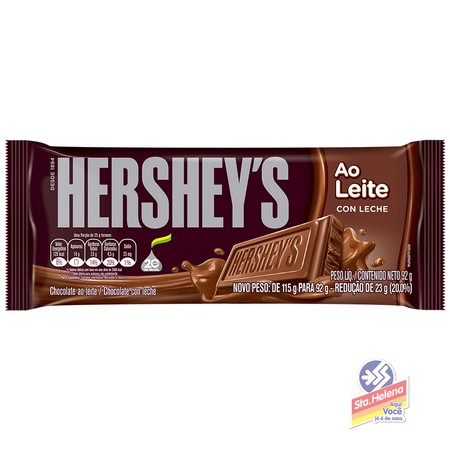 CHOC HERSHEYS CHOCOLATE AO LEITE 92G