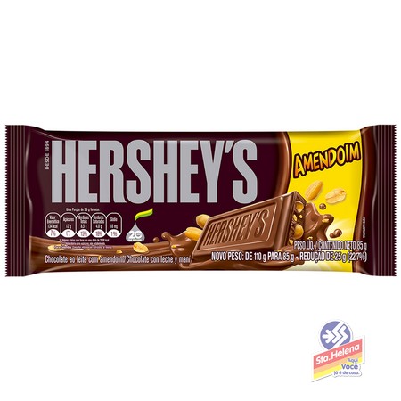CHOC HERSHEYS AMENDOIM 85G
