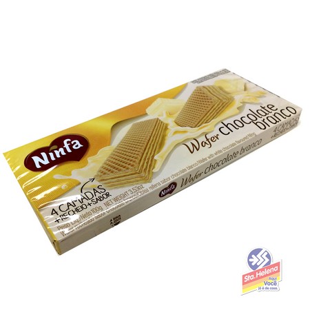 BISC NINFA WAFER CHOCOLATE BRANCO 100G