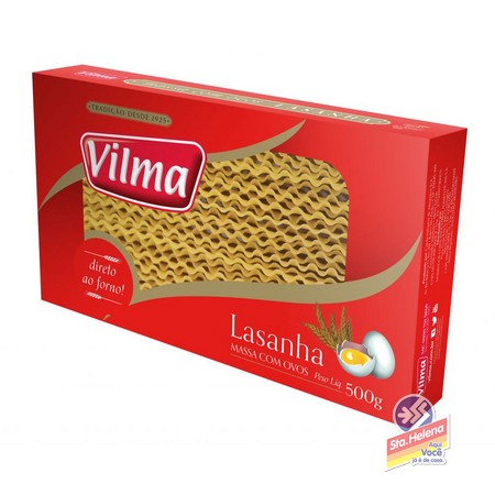 MASSA VILMA LASANHA C OVOS 500G