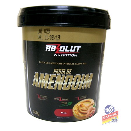 PASTA DE AMENDOIM ABSOLUT INT C MEL 500G