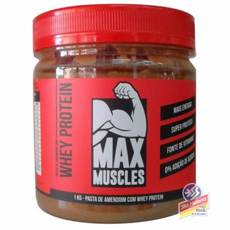 PASTA AMENDOIM MAX MUSCLES C WH PROT 1KG