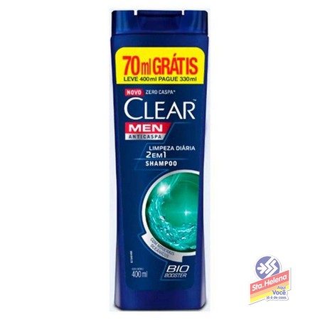 SH CLEAR ANT LIMP DIARIA 2EM1 400ML L P
