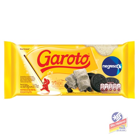 CHOC GAROTO BRANCO C BISC 90G