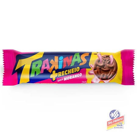 BISC TRAKINAS MAIS MORANGO 126G