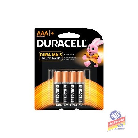 PILHA DURACELL ALCALINA AAA PAL C 4UND