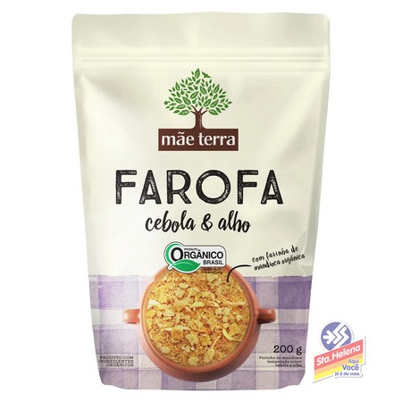 FAROFA MAE TERRA CEBOLA ALHO ORG 200G