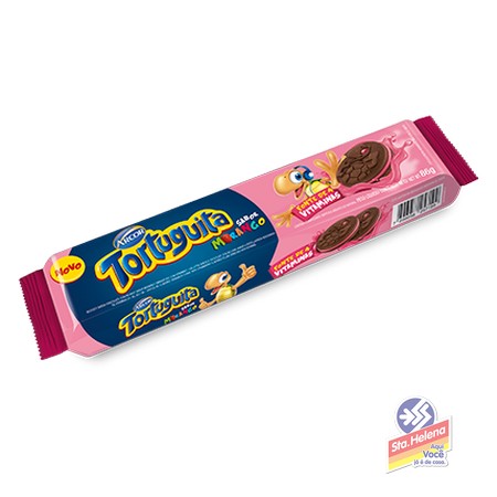 BISC TORTUGUITA WAFER MORANGO 85G