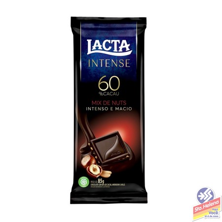 CHOC LACTA MIX DE NUTS 60  CACAU 85G