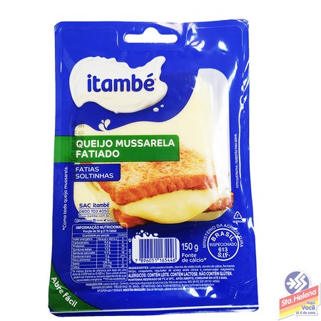 QUEIJO ITAMBE MUSSARELA FATIADO 150G