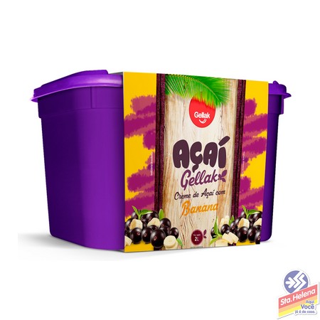 CREME GELLAK ACAI C BANANA POTE 2 LTS