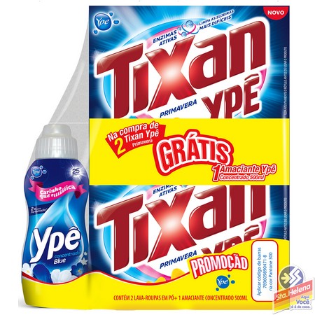 DETERG PO TIXAN PRIMAV 2X1KG AMAC GRATIS