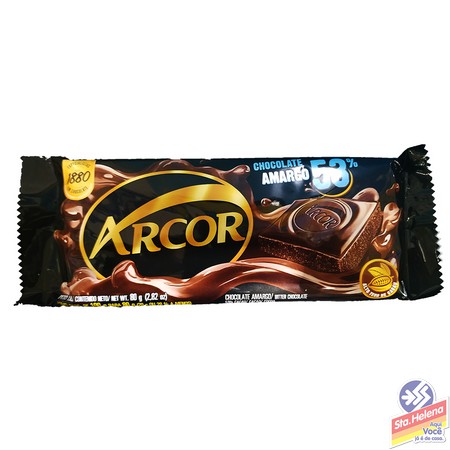CHOC ARCOR AMARGO 53  80G