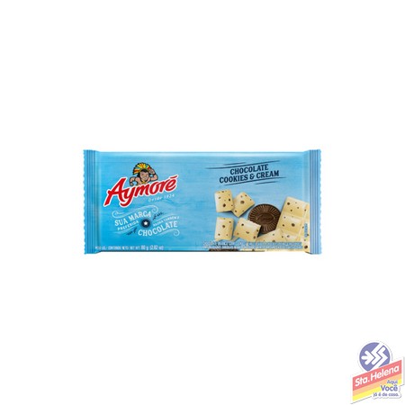 CHOC AYMORE AO LEITE C BISCOITO  80G