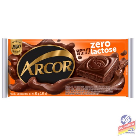 CHOC ARCOR ZERO LACTOSE 80G