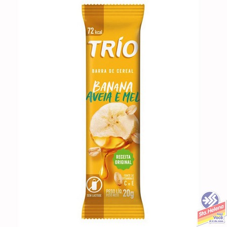BARRA CEREAL TRIO BANANA AVEIA MEL 20G