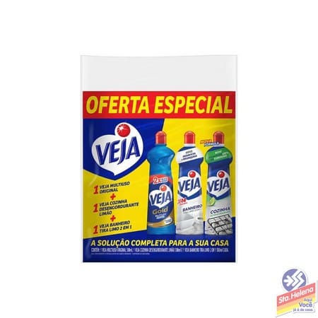 VEJA KIT LIMP DESENG BANHEIRO 3X500ML