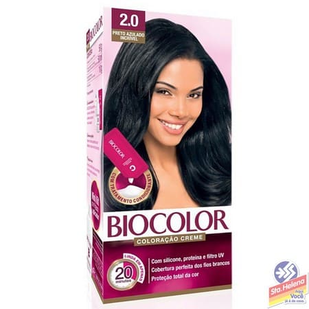 TINTURA BIOCOLOR PRETO AZULADO 2 0