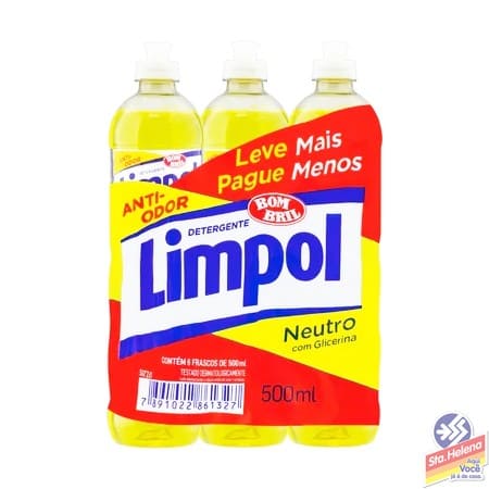 KIT DETERG LIMPOL NEUTRO 6X500ML LV PG