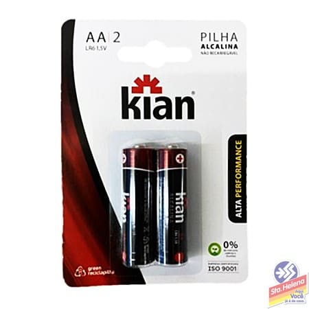 PILHA KIAN ALCALINA AA PEQ C 2UND