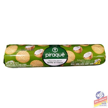 BISC PIRAQUE LEITE MALTADO C COCO 160G